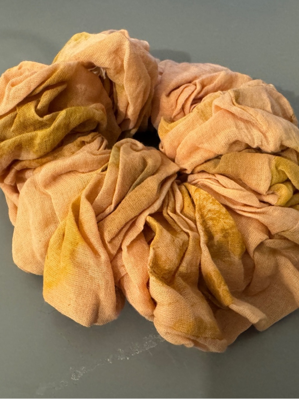 Peach & Mustard Oversized Scrunchie - Women Accessories